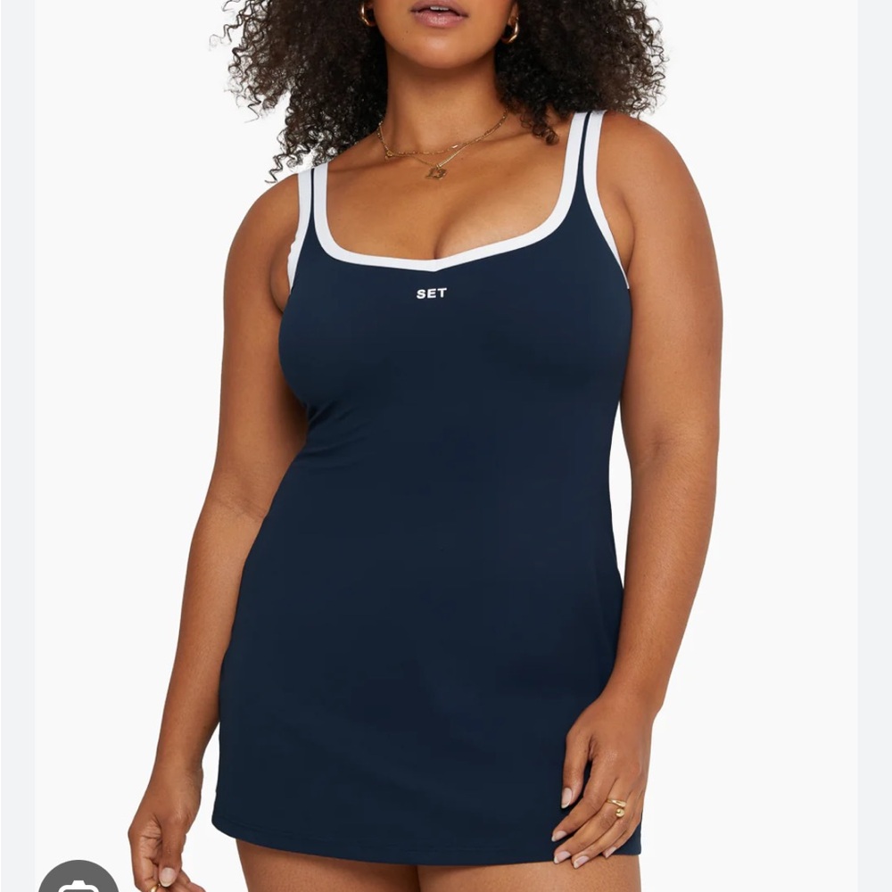 Set Active Sportbody Sweetheart Dress in Navy